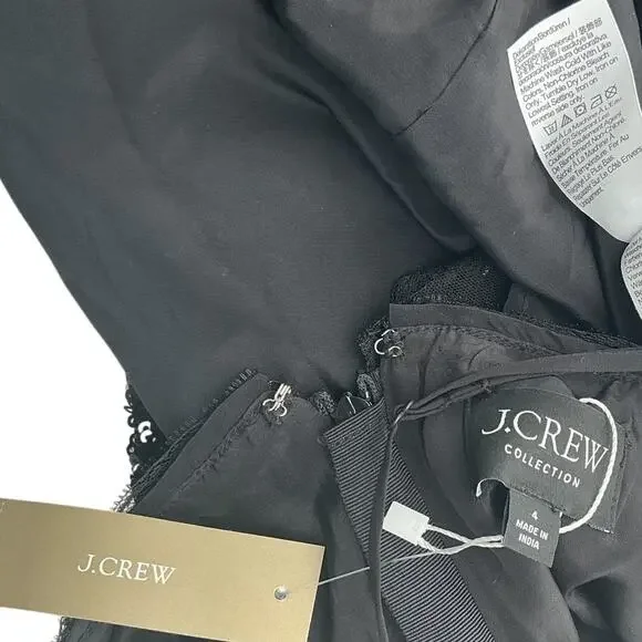 J.Crew Embellished Black Collection Sequin Slip Dress Size 4 - Picture 4 of 4